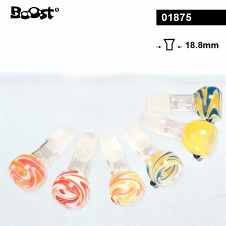 GLASS BOWL MIXED COLORS  BOOST PARA CHILLUM 18,8MM