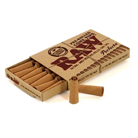 PACK 20 CAJITAS RAW PRE-ROLLED CONE TIPS PERFECTO