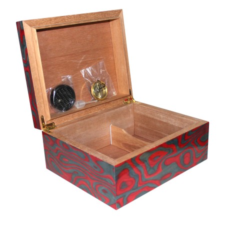 HUMIDOR COLTON BRITANIA 25 PUROS VERDE/ROJO