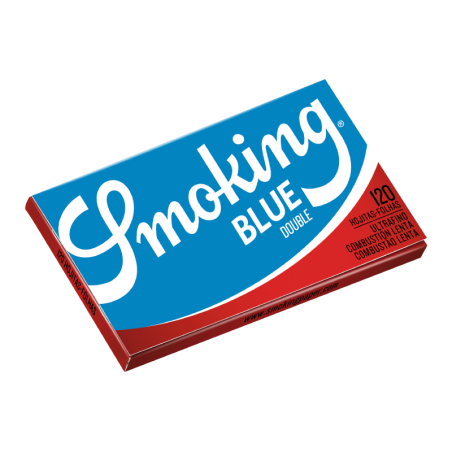 PAPEL SMOKING Nº8 BLUE DOBLE VENTANA/120 HOJAS (70MM) (25)