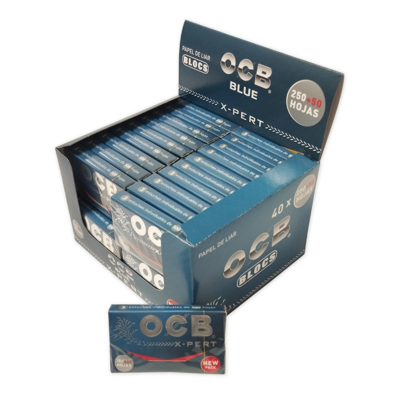 PAPEL OCB X-PERT BLUE BLOC 300 (70MM)(40)