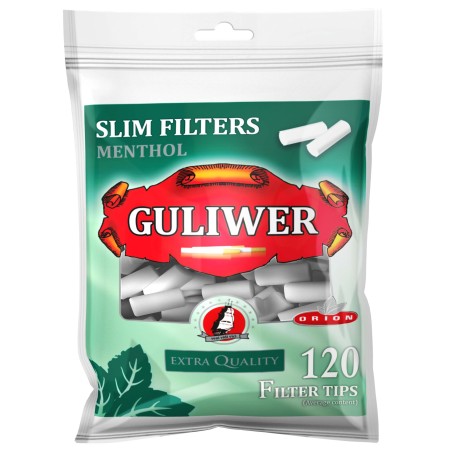 FILTROS GULIWER SLIM MENTHOL 120 (34x120)