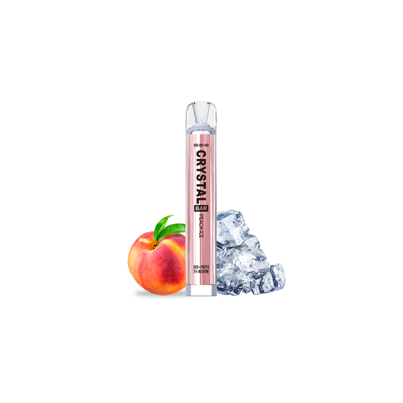 PACK 10 VAPER DESECHABLE SKE CRYSTAL BAR PEACH ICE 20MG (MELOCOTÓN)