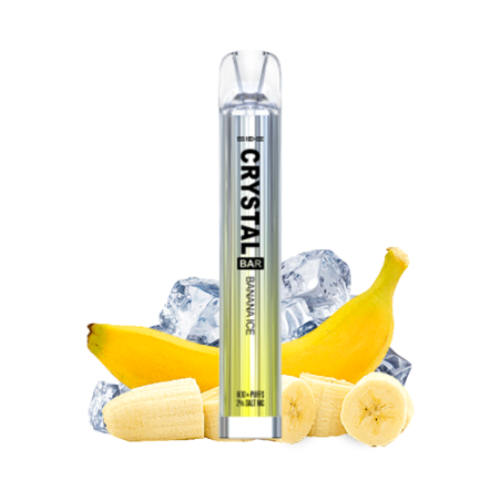 PACK 10 VAPER DESECHABLE SKE CRYSTAL BAR BANANA ICE 20MG (PLÁTANO)