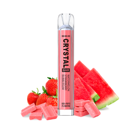 PACK 10 VAPER DESECHABLE SKE CRYSTAL BAR WATERMELON STRAWBERRY BUBBLEGUM 20MG (SANDÍA Y CHICLE DE FRESA)