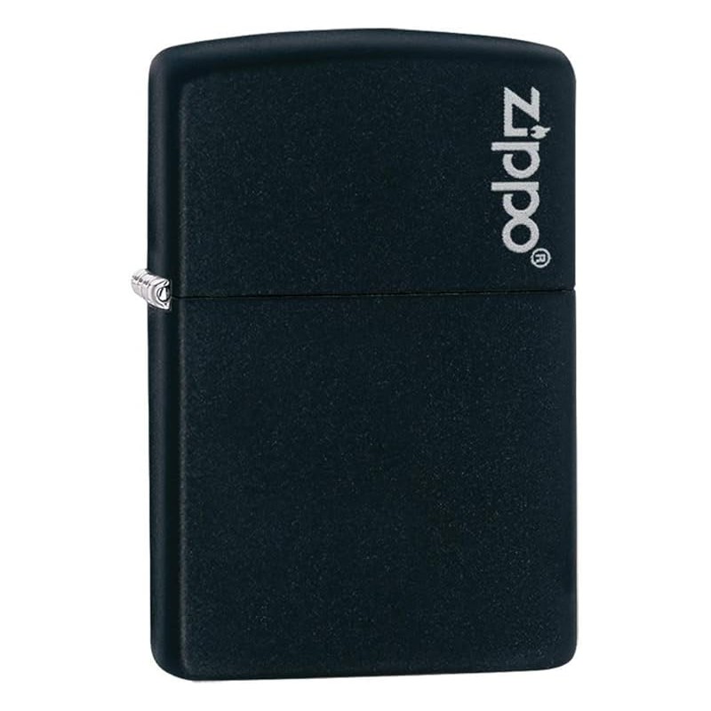 ZIPPO AW23 BLACK MATTE LOGO DESIGN 