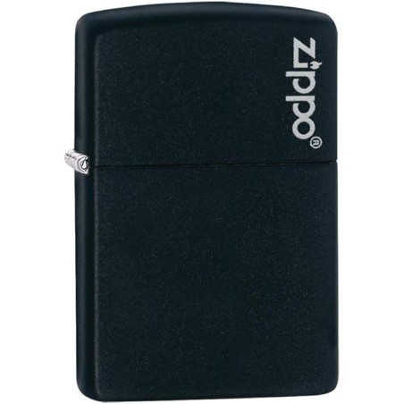 ZIPPO AW23 BLACK MATTE LOGO DESIGN 