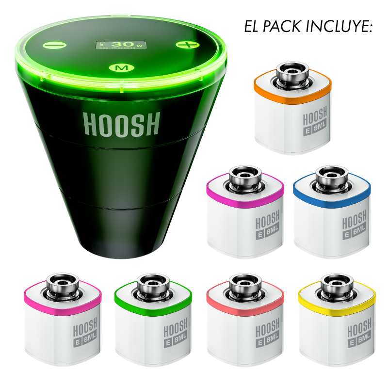 PACK HOOSH CAZOLETA BLACK + 7 PODS