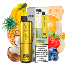 PACK 5 VAPERS DESECHABLES IVG 2400 BANANA EDITION 20MG