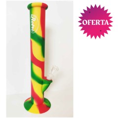 BONG SILICONA RASTA RETRO 35 CM