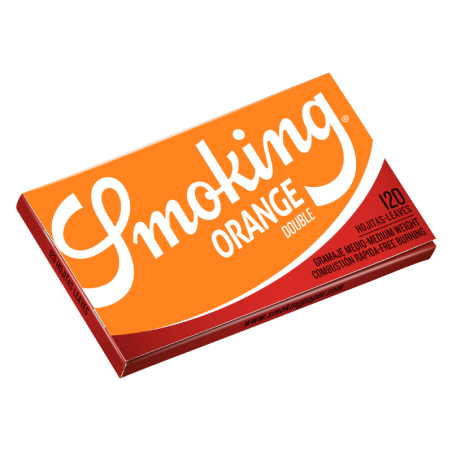 PAPEL SMOKING Nº8 ORANGE DOBLE VENTANA/120 HOJAS (70 MM)(25)