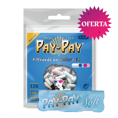 FILTROS PAY-PAY 120 FILTROS COLORES (6MM)+LIBRITO (70MM)(40x120)