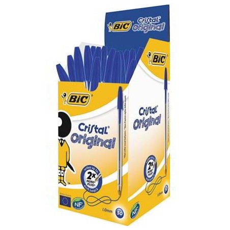 CAJA 50 BOLIGRAFOS BIC CRISTAL OR. AZUL