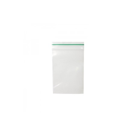 PACK 100 BOLSAS ZIP HERMETICAS 70X100 MM  - 0,06MM LINEA VERDE 