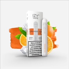 PACK 5 VAPERS DESECHABLES IZY NICOTINA 18MG ORANGE ICE (NARANJA) 