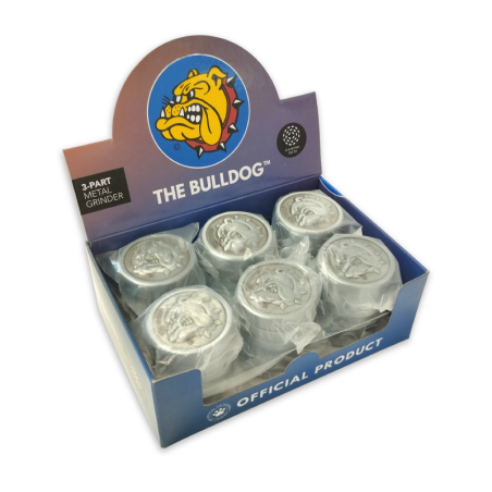 EXP. 12 GRINDER BULLDOG METAL DECORADO LOGO (3 PCS)