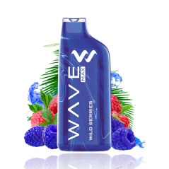 PACK 5 VAPERS DESECHABLES WAVE MAX 8000 WILD BERRIES 0MG (FRUTAS DEL BOSQUE)