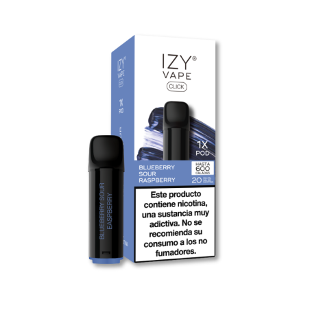 CARGA POD VAPER IZY CLICK BLUEBERRY SOUR RASPBERRY 20MG (ARÁNDANOS Y FRAMBUESA)