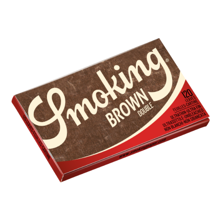 PAPEL SMOKING Nº8 BROWN DOBLE VENTANA/120 HOJAS 70 MM (25)