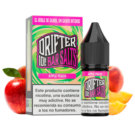 LÍQUIDO DRIFTER BAR SALTS APPLE PEACH (MANZANA Y MELOCOTÓN) 10MG 10ML