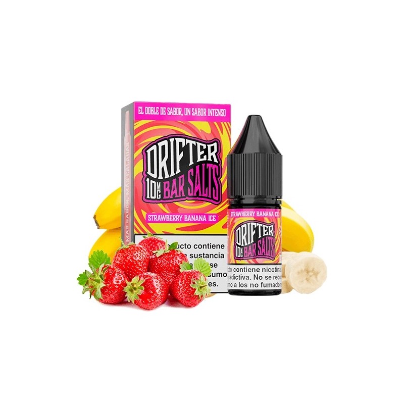 LÍQUIDO DRIFTER BAR SALTS STRAWBERRY BANANA ICE (FRESA Y PLÁTANO) 10MG 10ML