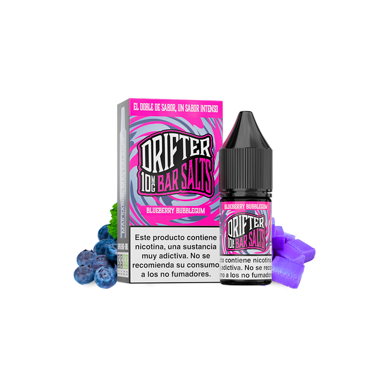 LÍQUIDO DRIFTER BAR SALTS BLUEBERRY BUBBLEGUM (ARÁNDANOS Y CHICLE) 10MG 10ML