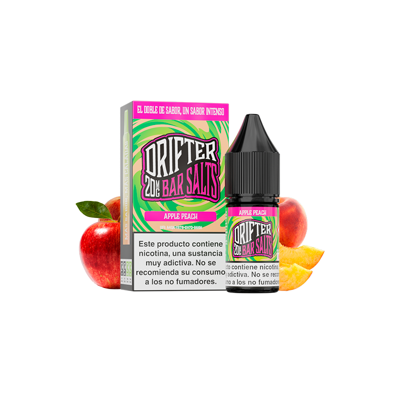 LÍQUIDO DRIFTER BAR SALTS APPLE PEACH (MANZANA Y MELOCOTÓN) 20MG 10ML