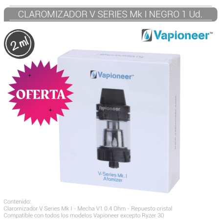 CLAROMIZADOR VAPIONEER V SERIES BLACK