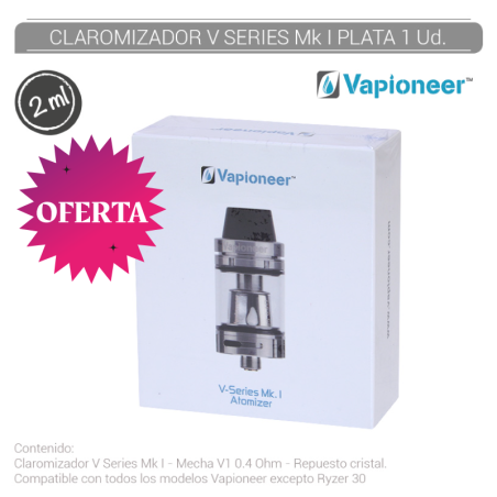 CLAROMIZADOR VAPIONEER V SERIES SILVER