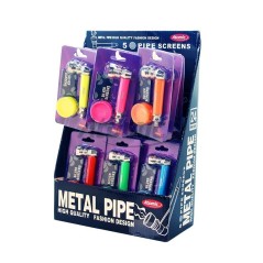 EXP 24 PIPA + REJILLA + GRINDER ATOMIC NEON (6 COLORES)