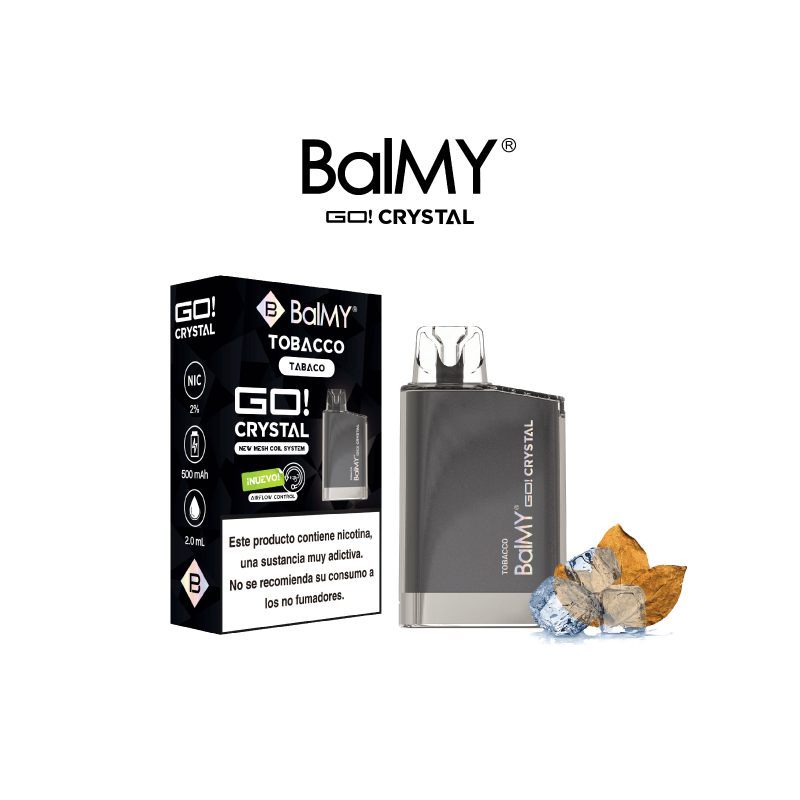 VAPER DESECHABLE BALMY GO CRYSTAL 20MG TOBACCO (TABACO)