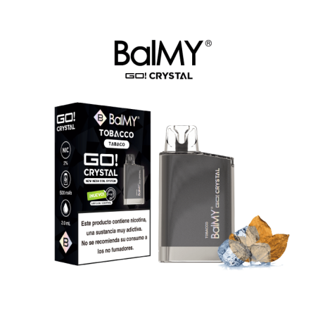 VAPER DESECHABLE BALMY GO CRYSTAL 20MG TOBACCO (TABACO)