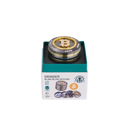 GRINDER METALICO CHAMP BLING BLING BITCOIN 50MM 4P.