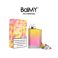 VAPER DESECHABLE BALMY GO CRYSTAL 20MG STRAWBERRY-BANANA (FRESA Y PLÁTANO)