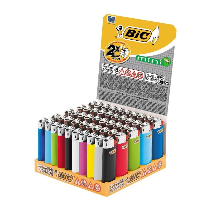 ENCENDEDOR MINI BIC J25 COLORES (50)