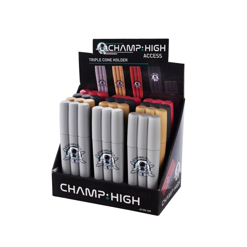 EXP 12 PORTA-CONOS TRIPLE CHAMP HIGH (4 COLORES)