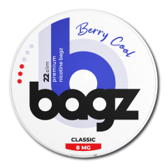 PACK 5 BOTES BAGZ BERRY COOL 8MG (CLASSIC)