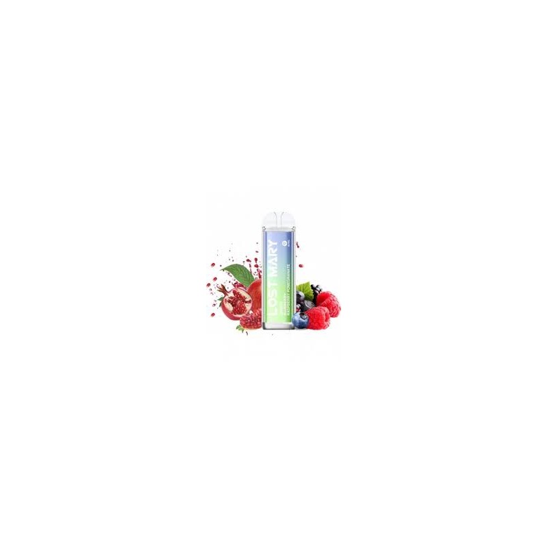 PACK 10 VAPER DESECHABLE QM LOST MARY BLUEBERRY RASPBERRY POMEGRANATE 20MG (ARÁNDANOS, FRAMBUESA Y GRANADA)