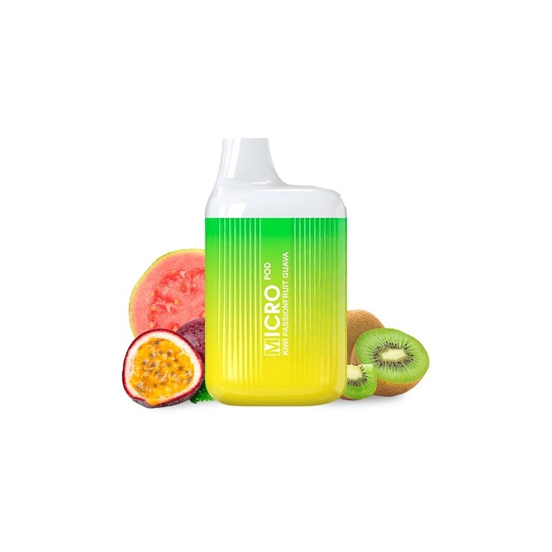 PACK 10 VAPER MICRO POD KIWI PASSIONFRUIT GUAVA 20MG (KIWI, MARACUYÁ Y GUAYABA)