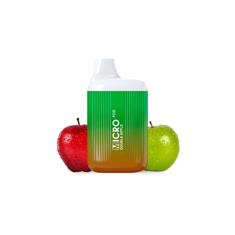 PACK 10 VAPER MICRO POD DOUBLE APPLE 20MG (MANZANA DOBLE)