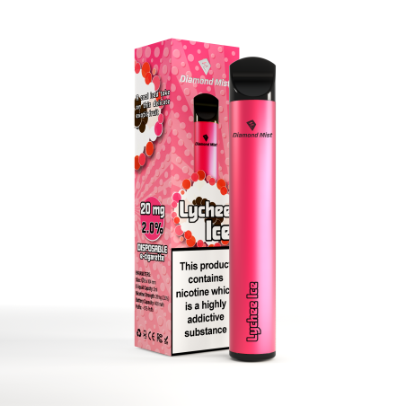 PACK 10 VAPER DESECHABLE DIAMOND MIST 20MG LYCHEE ICE (LICHI)