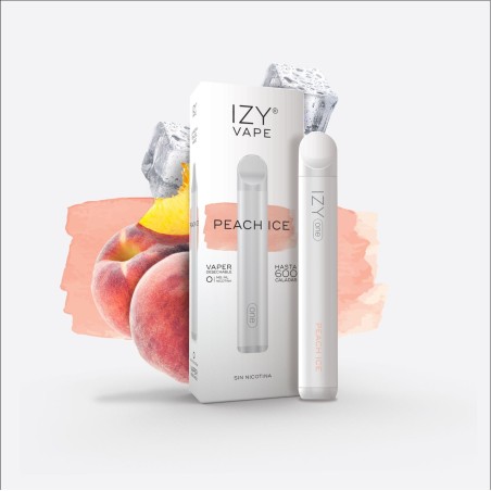 PACK 5 VAPERS DESECHABLES IZY VAPE 0MG PEACH ICE (MELOCOTÓN)