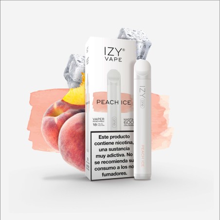 PACK 5 VAPERS DESECHABLES IZY NICOTINA 18MG PEACH ICE (MELOCOTON) 