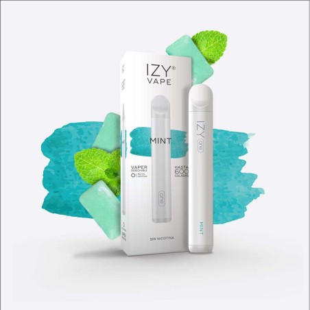 PACK 5 VAPERS DESECHABLES IZY VAPE 0MG MINT (MENTA)