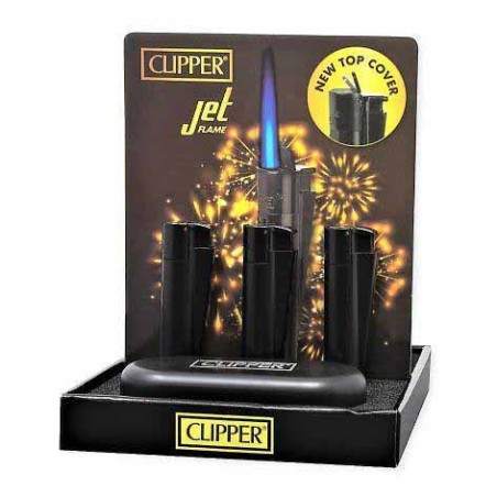 EXP 12 ENC CLIPPER JET FLAME BLACK METALICO C/CAJA