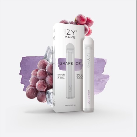 PACK 5 VAPERS DESECHABLES IZY VAPE 0MG GRAPE ICE (UVA)