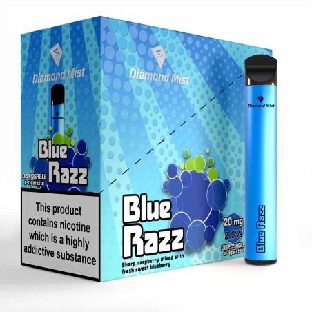 PACK 10 VAPER DESECHABLE DIAMOND MIST 20MG BLUE RAZZ (ARÁNDANOS)