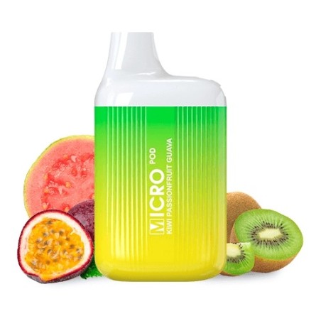 PACK 10 VAPER MICRO POD KIWI PASSIONFRUIT GUAVA 20MG (KIWI, MARACUYÁ Y GUAYABA)