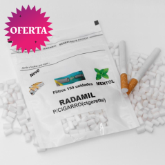 BOLSA FILTROS AROMATIZADOS CIG. HUECO RADAMIL MENTOL (150x25)