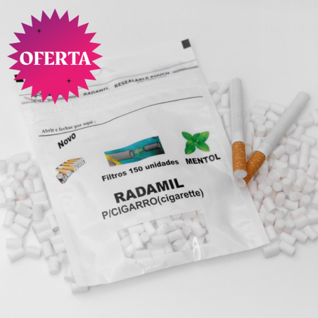 BOLSA FILTROS AROMATIZADOS CIG. HUECO RADAMIL MENTOL (150x25)
